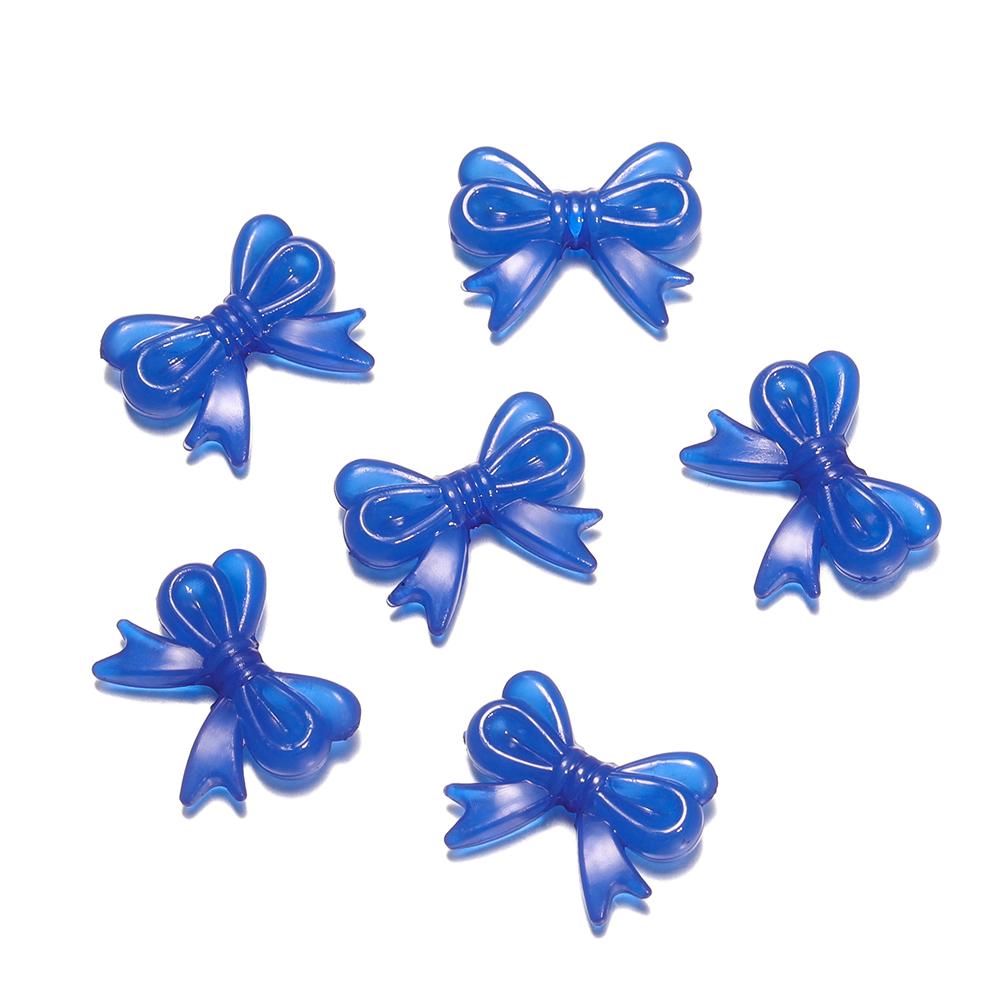30Pcs/Lot 14x18mm Bowknot Transparent Bow Spacer Beads Earrings Making Charm Pendants for Necklace Jewelry Making Accessories