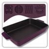 ENAMELED CAST IRON ROASTING PAN 32 x 23.5 cm HAGE EGGPLANT