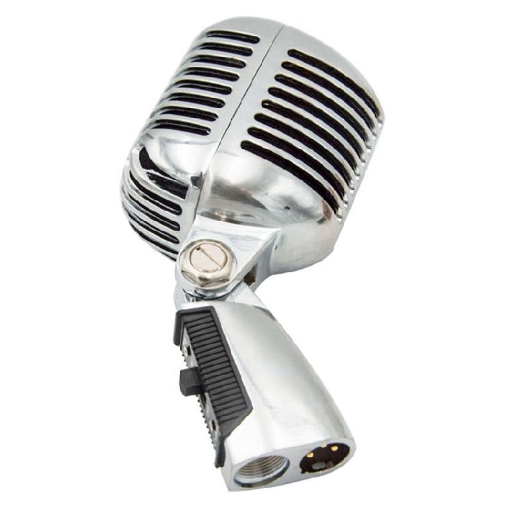 Metal Dynamic Microphone Metal Appearance with Retro Frame Self-tensioning Metal Frame for Stage and Studio Use