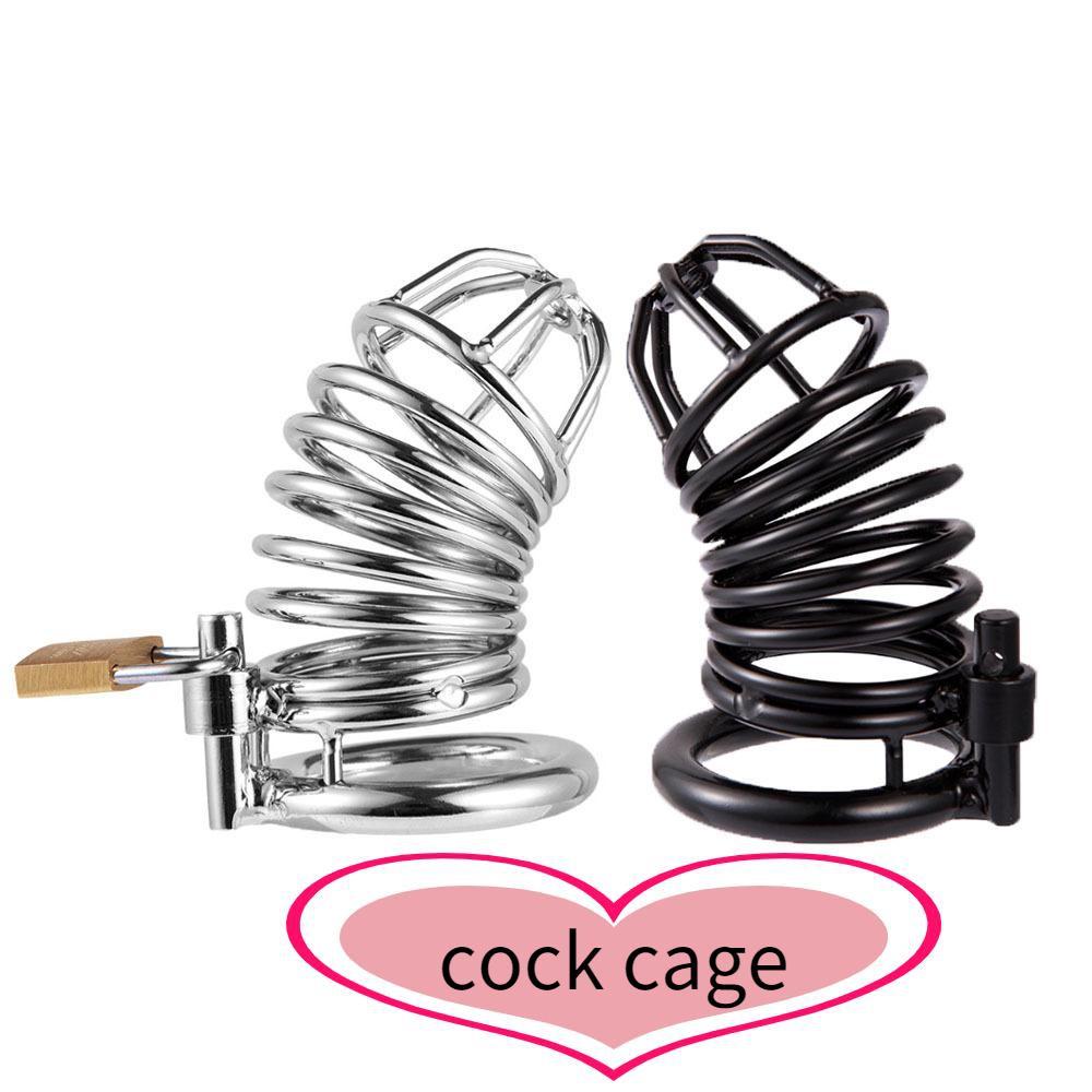 Long Metal Cage Cock Lock 40/45/50mm Ring Chastity Cage Chaste Belt
