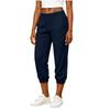 Women Loose Fit Drawstring Waist Casual Pants with Pockets Elastic Ankle Cuffs Cotton Linen for Everyday Wear