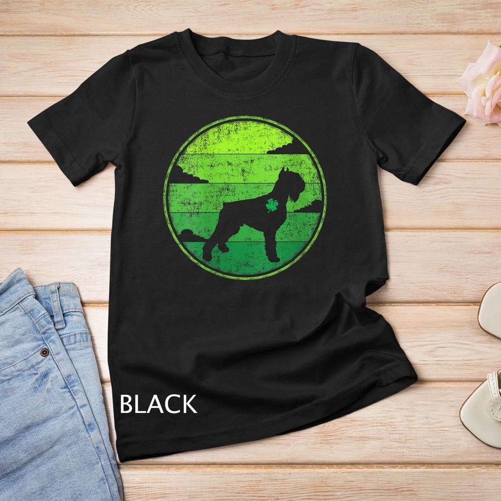 Womens Shamrock Retro Vintage Schnoodle Dog St. Patrick s Day Unisex T-shirt S