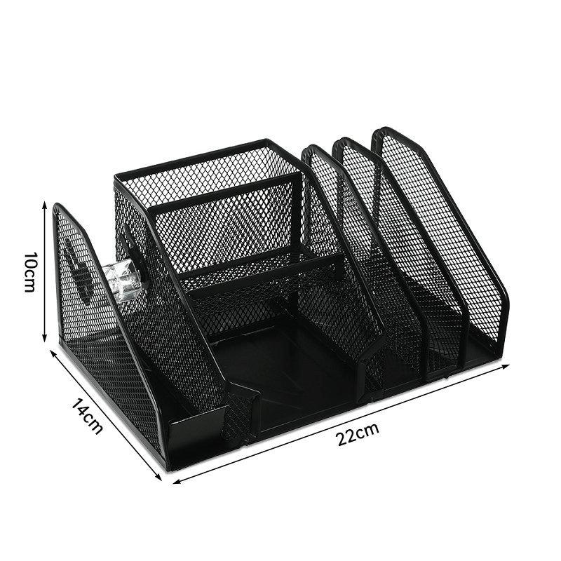 Creative Iron Large-capacity Pen Container Office Desktop Multifunctional Organizer Student Desktop Metal Storage Pen Container