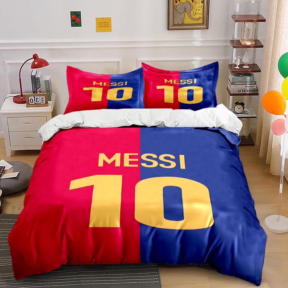 

Red-blue split, Messi 10 . Bedding sets Duvet cover sets Duvet covers Pillowcases(1 * Duvet Cover 2 * Pillowcases, without duvet insert) 135x200cm
