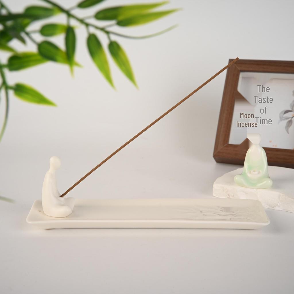 Ceramic Zen Incense Stick Holder - Buddha Tea Ceremony Ornament Burner