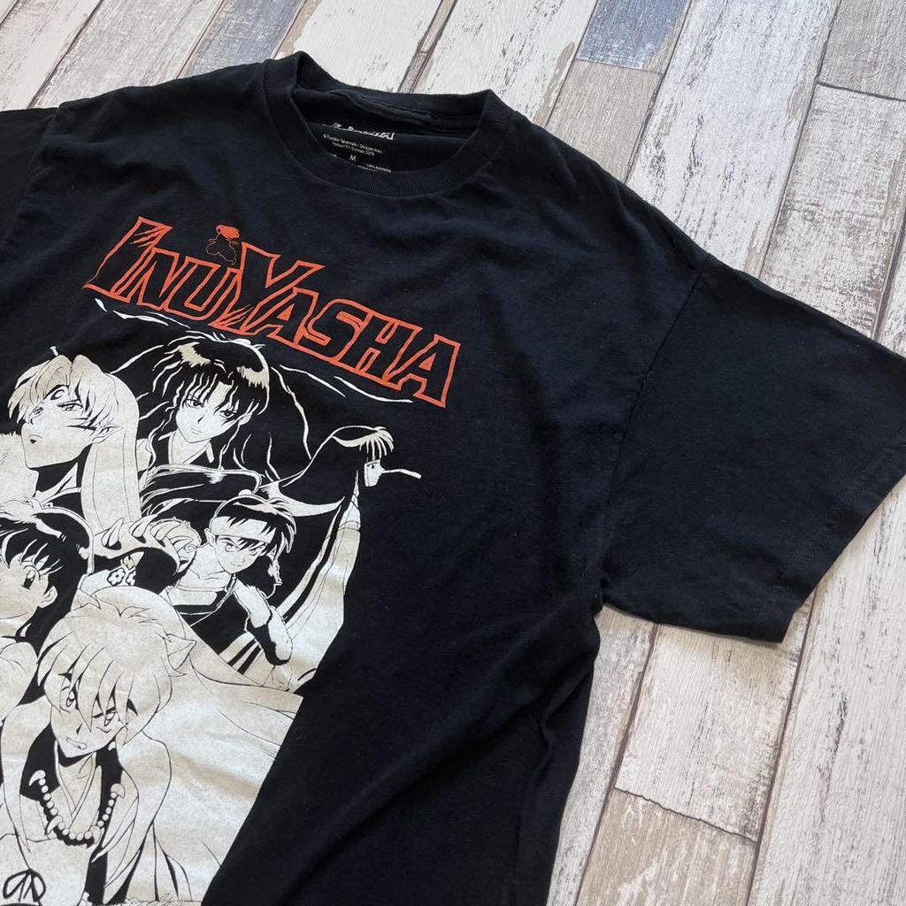 [USED] Official Inuyasha Anime T-shirt, Black, Size M, Featuring Aimyon