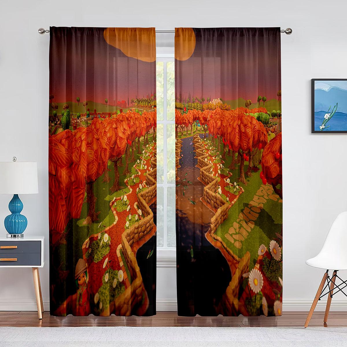 Загородная ферма-сарай с петухом и восходящим солнцем — фото 14