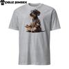 Unisex T-Shirt with Adorable Dackel Dachshund Yoga Meditation Graphic Tee
