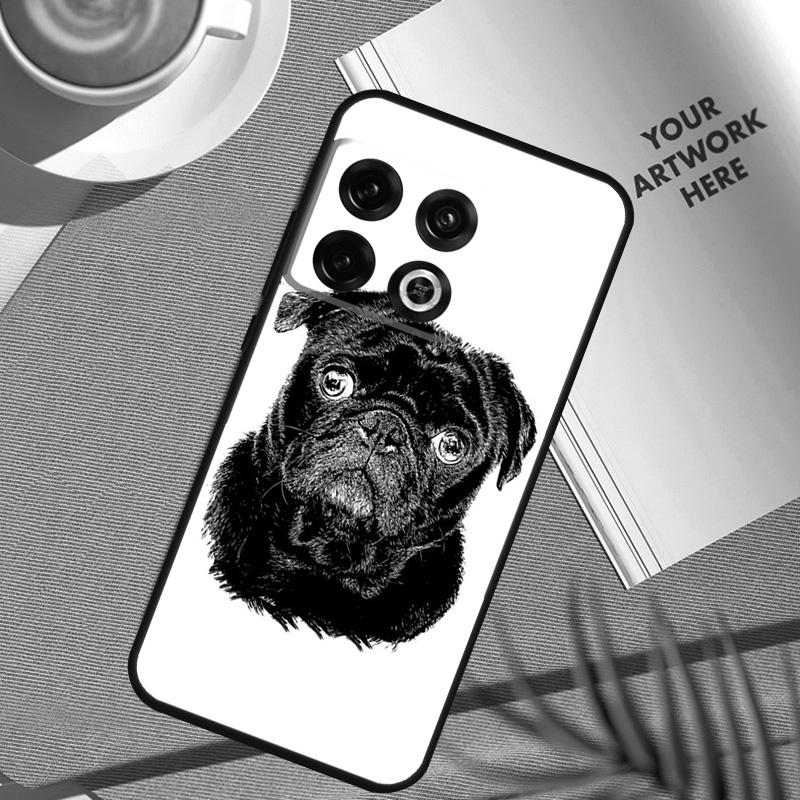 Cute Pug Dog Case For OnePlus 12 12R 11 9 10 Pro 10R 9R 8T 10T Nord 3 CE 2 Lite 2T CE4 N10 N20 N30 Cover
