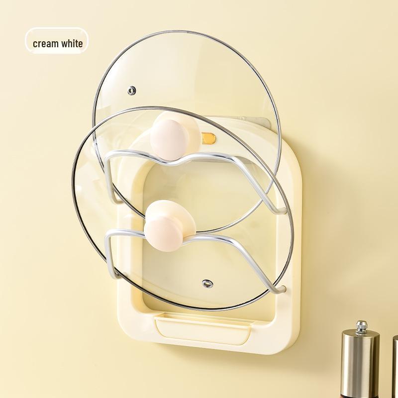 Wall-Mounted Punch-Free Kitchen Pot Lid & Chopping Board Organizer
