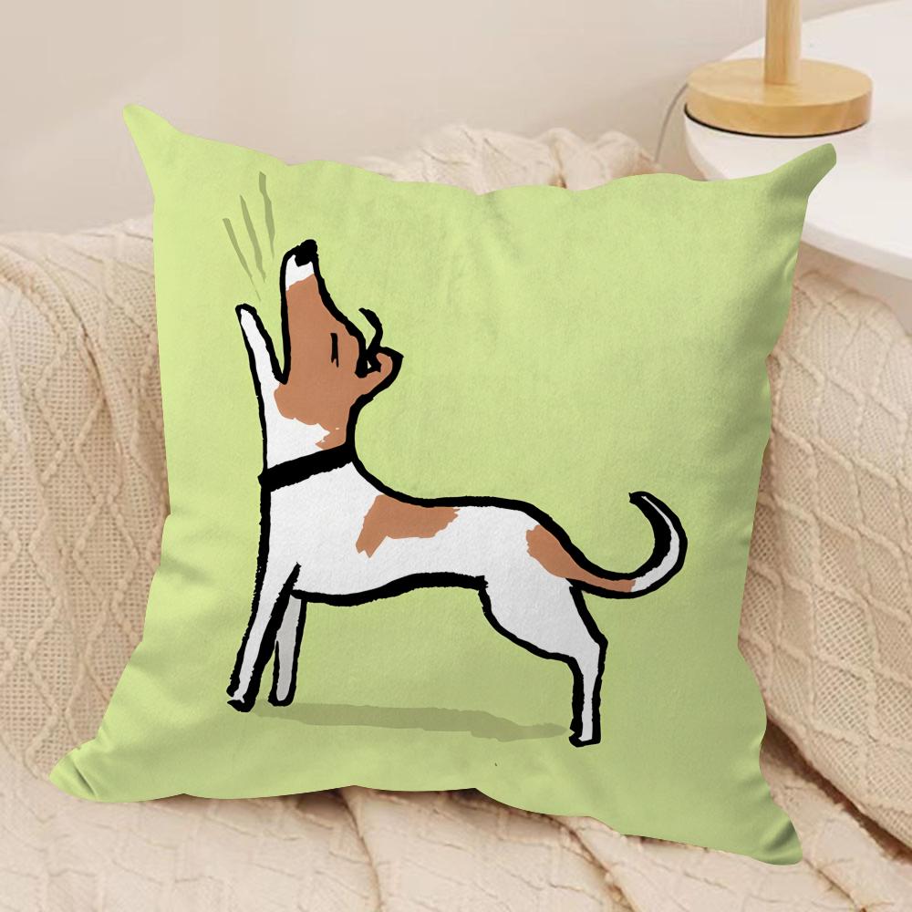 Aesthetic Art JJeanJullien Cushion Cover Silky Short Plush Invisible Zipper Dustproof Sofa Pillow Case For Home Decor