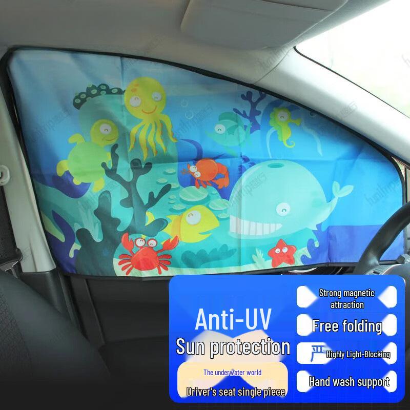 

Universal Magnetic Sunshade Curtains for Car Windows - Sun Protection & Heat Insulation, Forest World Design Default