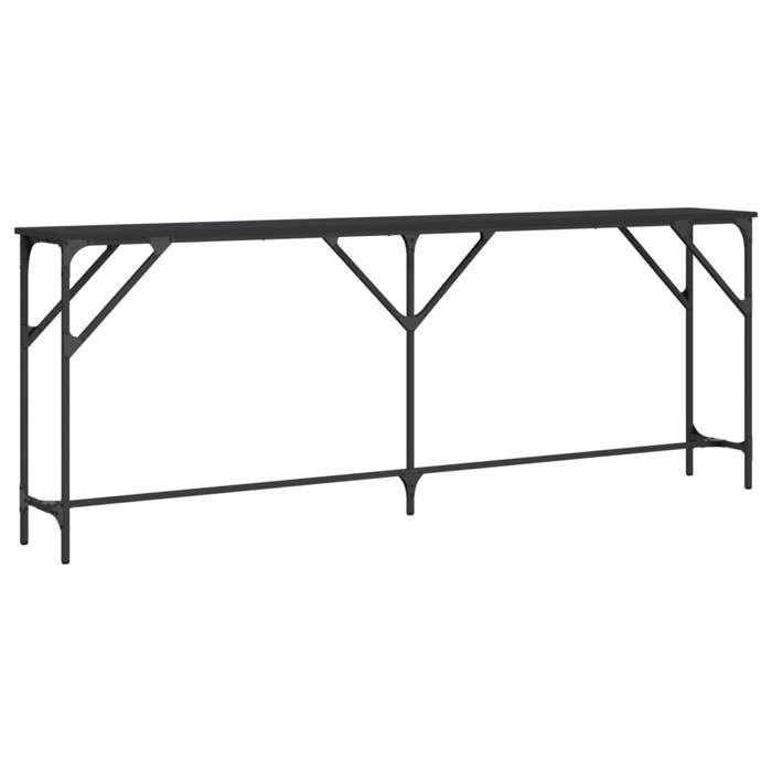 VidaXL Table console noir 200x29x75 cm bois d'ingénierie 837777