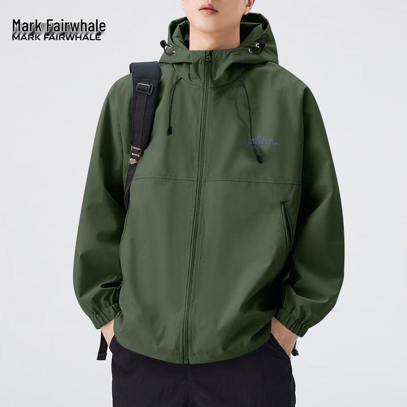 Mark Fairwhale Men's Windproof Waterproof Hooded Techwear Jacket