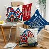 Independence Day Letter Printed Cushion Cover Memorial Memorial Pillow Linen Sofa Office Cushion Cover
