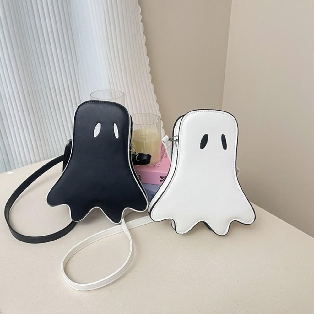 PU Leather Halloween Ghost Bag Cartoon Crossbody Bag Cute Shoulder Bag Holiday