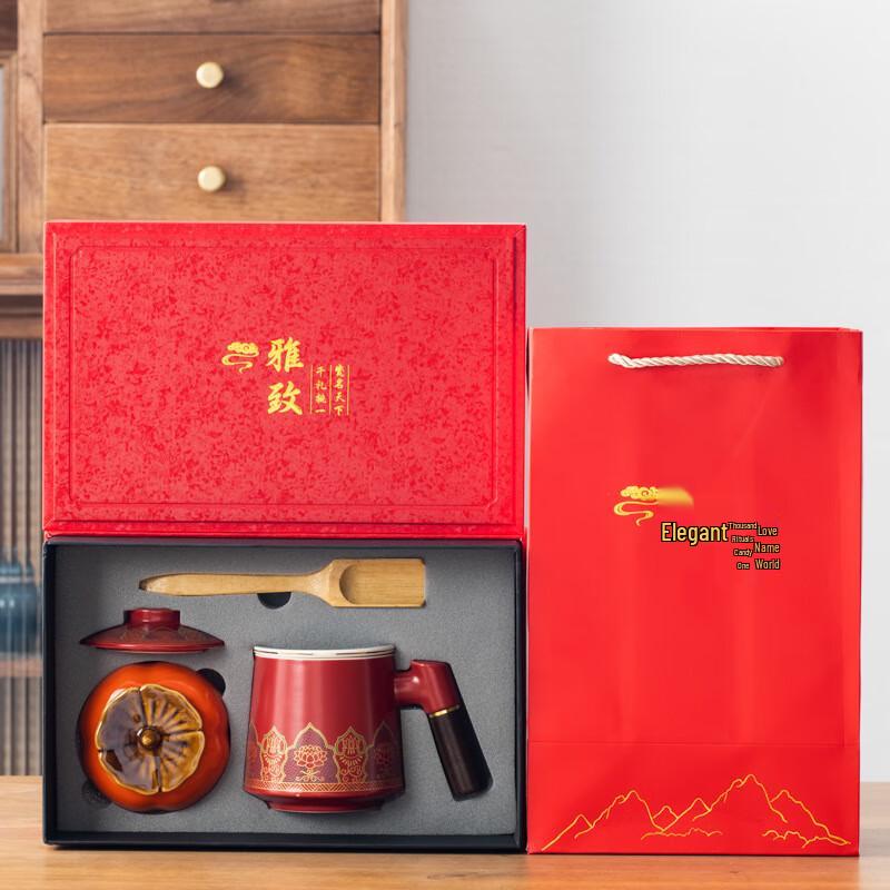 Керамическая банка-шкатулка «Процветание хурмы»