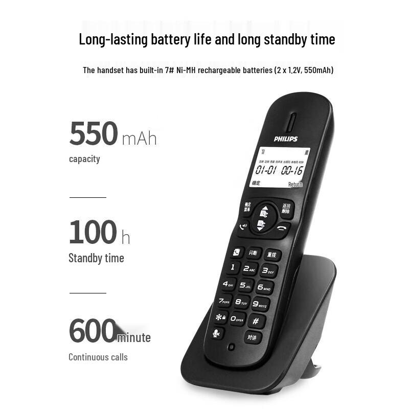 Philips DCTG182 Cordless Landline Phone System (CN version)