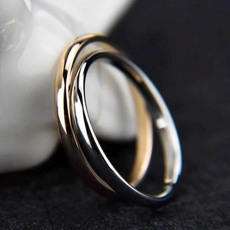 1Pc Women/Girl Jewelry Wedding Band Fashion Ring Wedding Gift Stainless Steel Thin Stackable 2MM