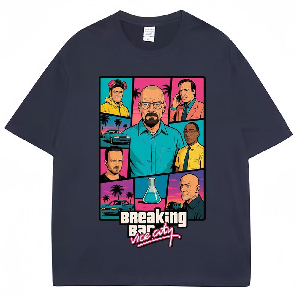 Breaking Bad Heisenberg Better Call Graphic T Shirt Men Women Vintage Short Sleeve Oversized Cotton Casual T-shirts