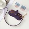 Hanging Neck PU Leather Glasses Bag Sunglasses Pouch Sunglasses Eyeglass Bag  Outdoor