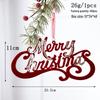 Popular Nordic Red Flocking Christmas Bell Ornaments for Tree and Shop Window Decoration