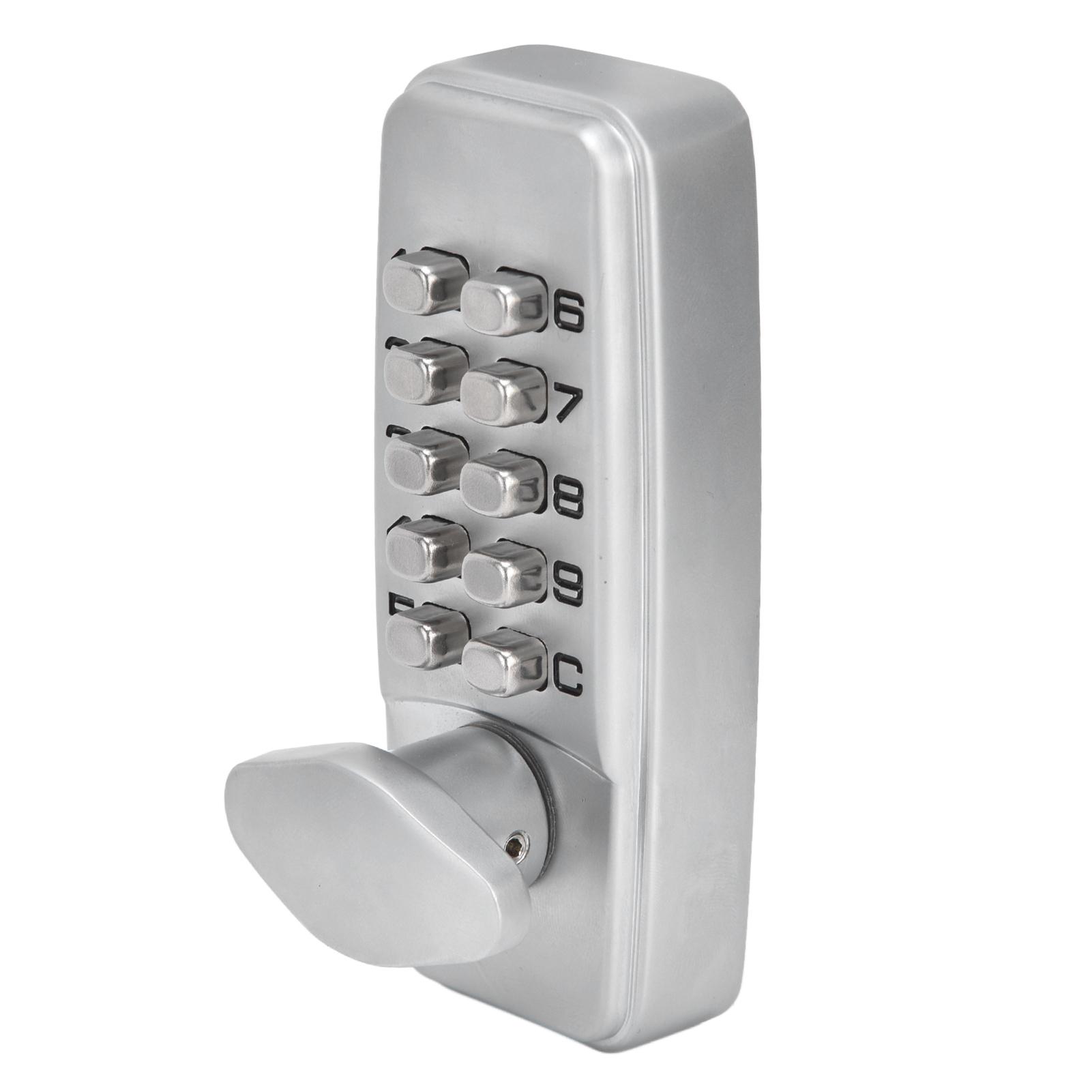 

Mechanical Password Lock Waterproof Fireproof Zinc Alloy Intelligent Keyless Coded Lock Set for Home Office срібний