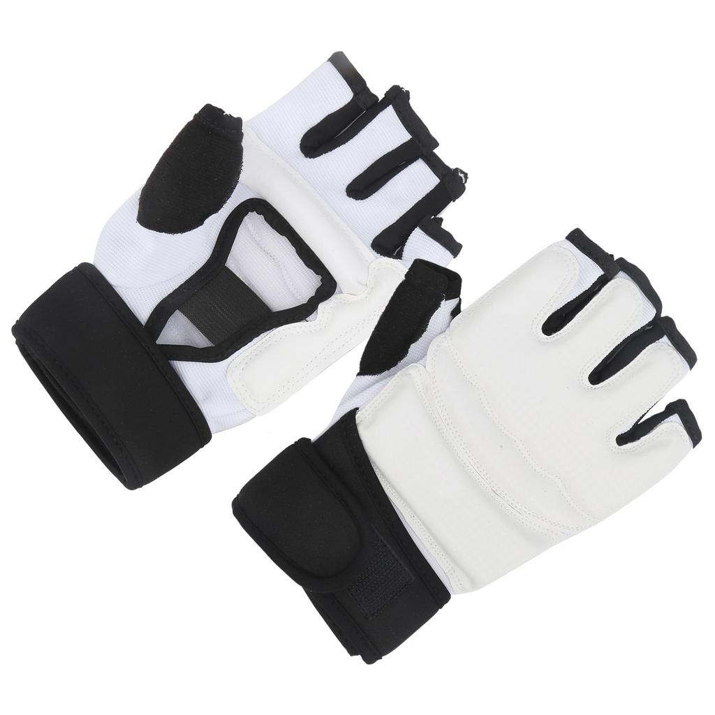1 Pair 180?185mm Half Finger Punch Bag Training Gloves Boxing Taekwondo Fingerless Gloves