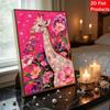 DIY Giraffe Pearl Art Painting for Home Wall Decor Pearl Gem Paintings Picture Arts Craft  for Adults/Beginners Gift Idea Home Decor Without Frame