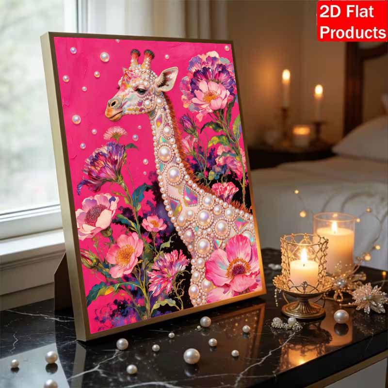 DIY Giraffe Pearl Art Painting for Home Wall Decor Pearl Gem Paintings Picture Arts Craft  for Adults/Beginners Gift Idea Home Decor Without Frame
