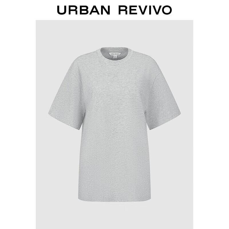 UR Women s Simple Round Neck Loose Cotton T-Shirt