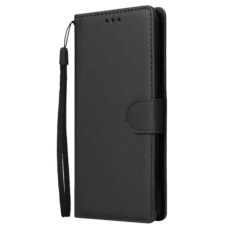 Dla Samsung A70 Etui ochronne typu portfel ze skóry PU z zapięciem i 3 miejscami na karty