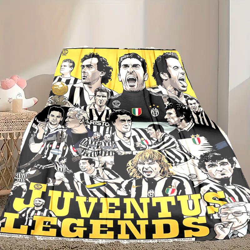 1 Stück Juventus Fußballclub Decke, Gemütliche Bedruckte Überwurfdecke, Ein Herzliches Geschenk für Ihre Familie und Freunde