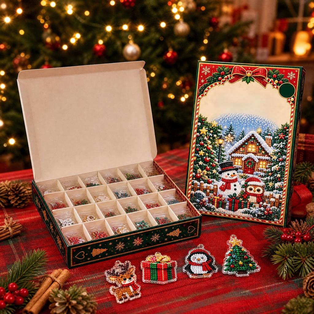 Christmas Advent Calendar Kit - Days of 2D Acrylic for Holiday DIY