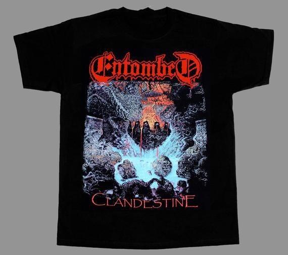 ENTOMBED SHIRT CLANDESTINE 91 SHORT SLEEVE T SHIRT C206 Unisex T-Shirt M