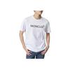 Moncler Cotton Logo Graphic Crew Neck Short Sleeve T-Shirt Men Tops White I10918C000648390T001