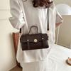 Boston Retro Solid Color 2025 Simple New Spring Crossbody Portable Shoulder Square Bag