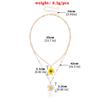 European & American Hip-Hop Pearl Daisy Double-Layer Pendant Necklace for Women