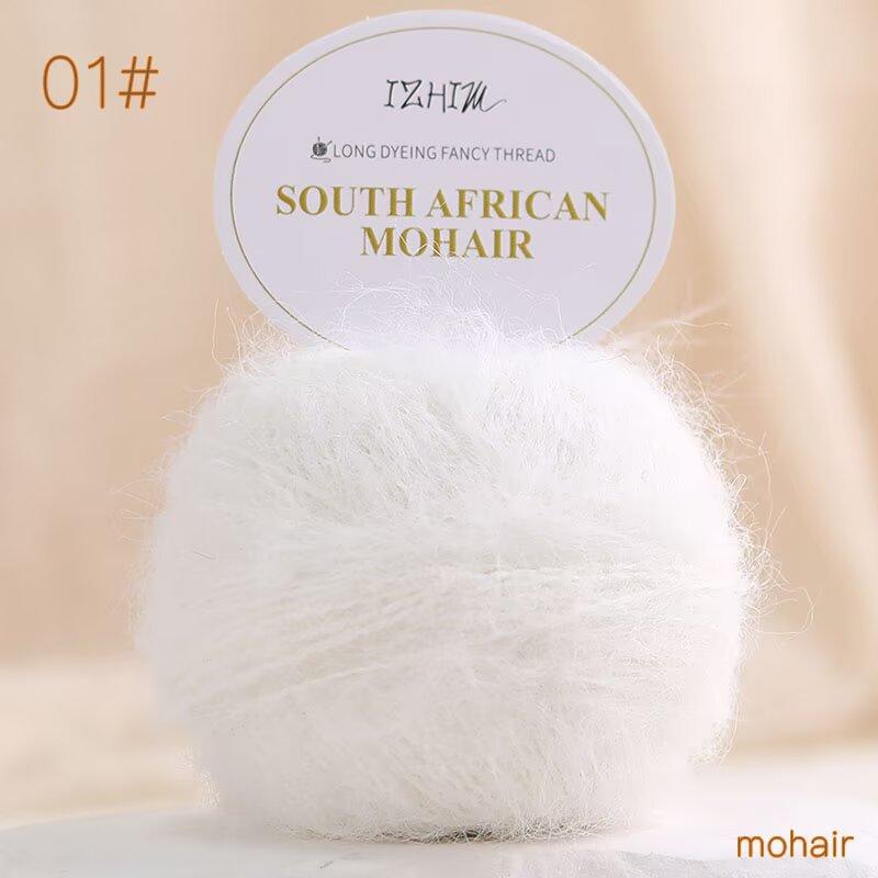 Long-Haired Alpaca Mohair Thread 25G Group Thread Hand-Woven Diy Hat Scarf Fashion Warm Thread 01*3pcs