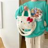 Cute Little Bag New Pink Rabbit Furry Cartoon Shoulder Bag Girls Handheld Bento Bag