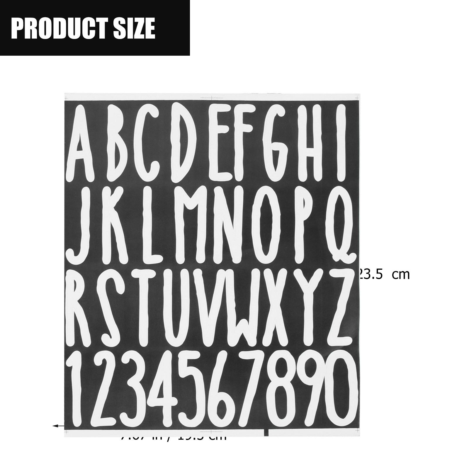 

5 Sheets Pvc Self-Adhesive Reflective Number Letter Stickers Mailbox Doorplate Decals Waterproof Removable Stickers For Address белый