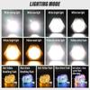 Super bright LED portable light Multifunctional solar camping light Outdoor searchlight With multi-color RGB color lights