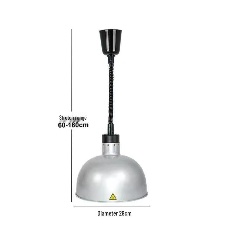 Adjustable Height Retractable Single Head Heat Lamp for Food Warming