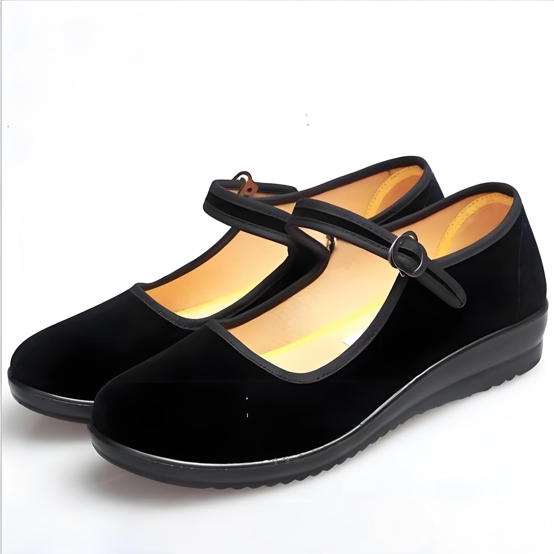 

[Preferred] Cloth shoes women s soft sole breathable and comfortable casual cloth shoes women s dance square dance shoes hotel work shoes 40