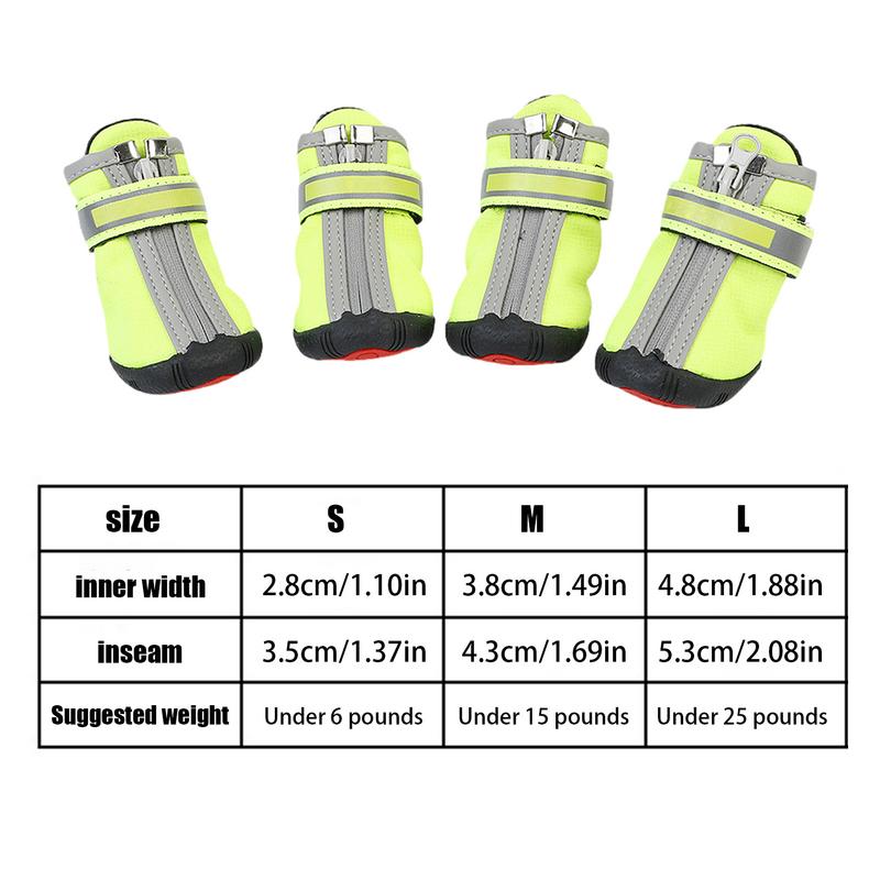 Hundskor För Promenader 4 Stycken Vattentäta Hundtasskydd Stövletter Husdjurstillbehör Golvstrumpor För Hemma Utomhus Camping Vandring