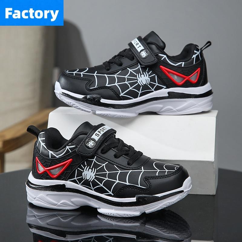 Kids Cartoon Spider Sneakers Boys Comfortable Sports Shoes Outdoor Non-slip Tennis Shoes Lightweight Casual Running Shoes