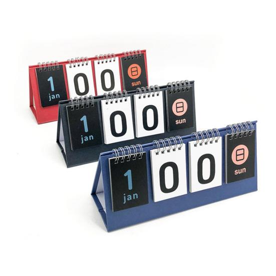 Countdown Calendar Clear Printing Double Coil Triangle Base Modern Style Exam Remindering Desk Calendar Decoration Daily Use