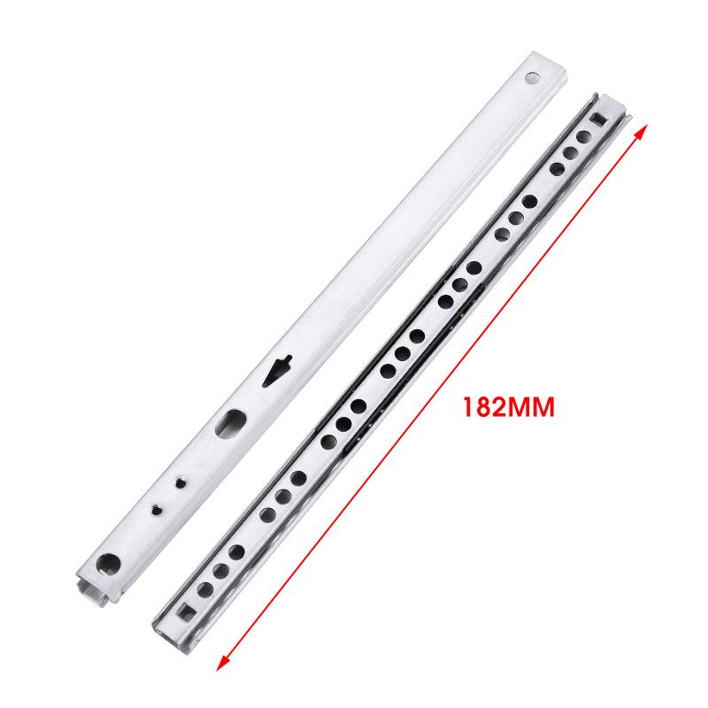 17x27mm Ultra-Narrow Two-Section Reinforced Drawer Slide with 1.0mm Thickened Ball Bearing Guide