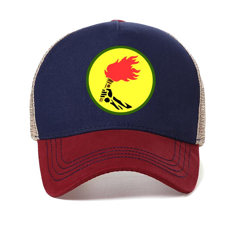 Freedom Outdoors Women's Navy Blue Zaire Flag Democratic Republicof The Congo Souvenir Funny Baseball Cap Men Unisex Hats Mesh Visor Trucker Hat Cm