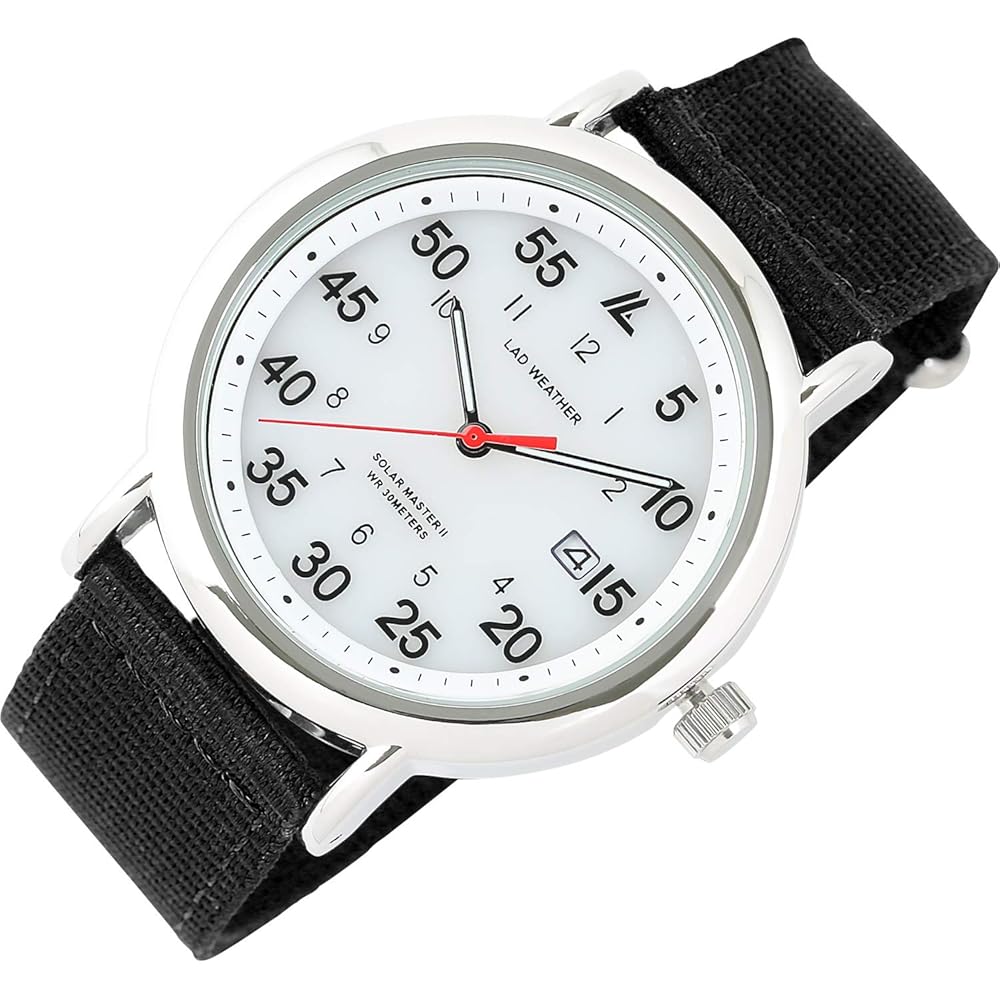 Radweather Solar Powered Military Watch White Black Unisex Stylish Timepiece